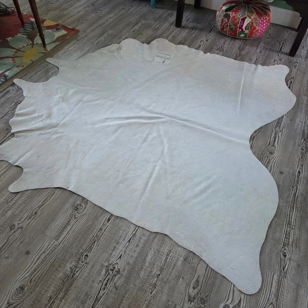 VTG IKEA Koldby Cowhide Rug Brown Large Natural Leather Hide Argentina 83x72